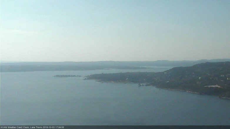 Lake Travis webcam, October 3, 2016 4:35 PM CT