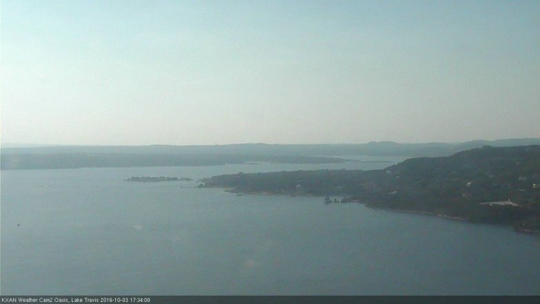 Lake Travis webcam, October 3, 2016 4:40 PM CT
