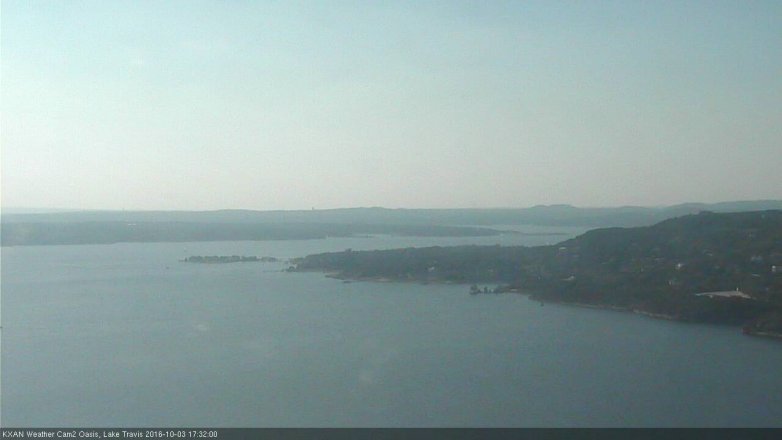 Lake Travis webcam, October 3, 2016 5:00 PM CT