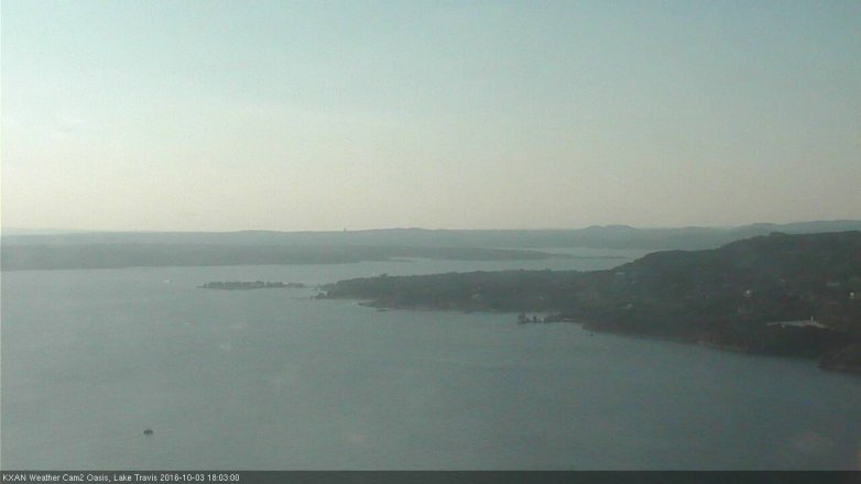 Lake Travis webcam, October 3, 2016 5:15 PM CT
