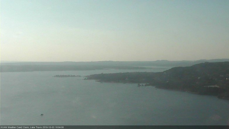Lake Travis webcam, October 3, 2016 5:25 PM CT