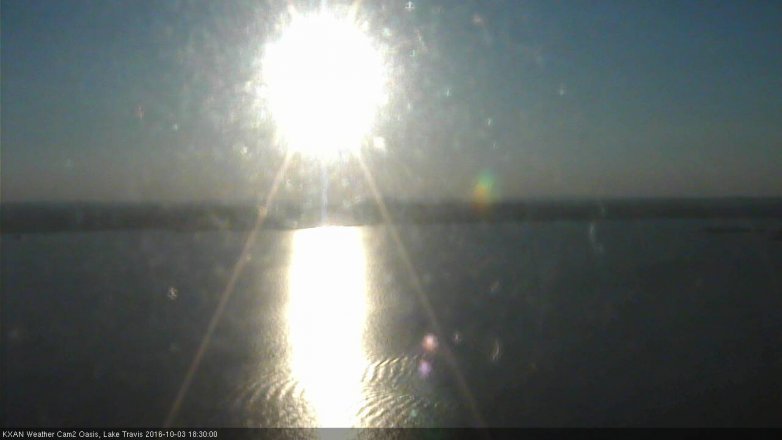 Lake Travis webcam, October 3, 2016 6:00 PM CT