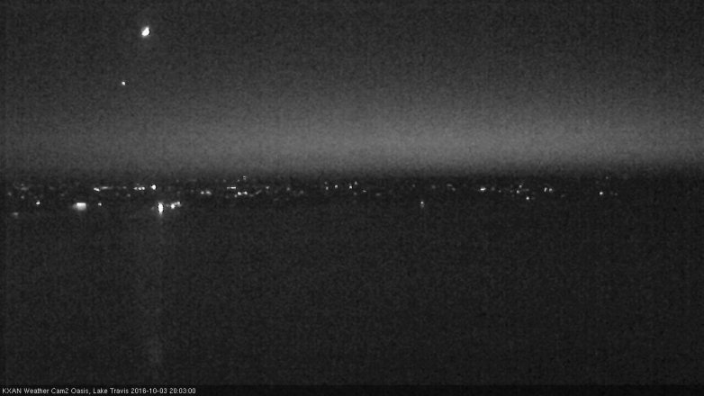 Lake Travis webcam, October 3, 2016 7:20 PM CT