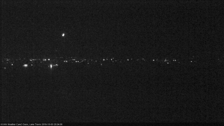 Lake Travis webcam, October 3, 2016 7:50 PM CT