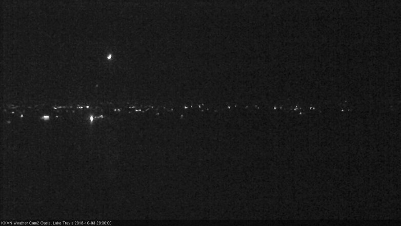 Lake Travis webcam, October 3, 2016 8:00 PM CT