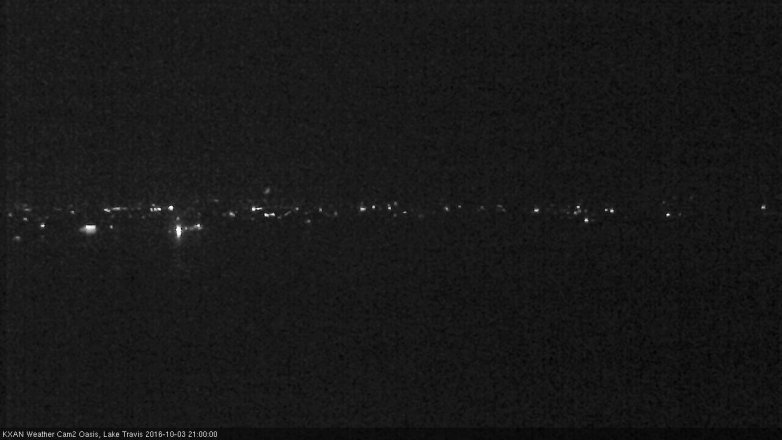 Lake Travis webcam, October 3, 2016 8:05 PM CT