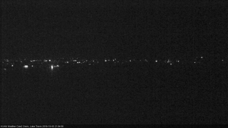 Lake Travis webcam, October 3, 2016 8:15 PM CT