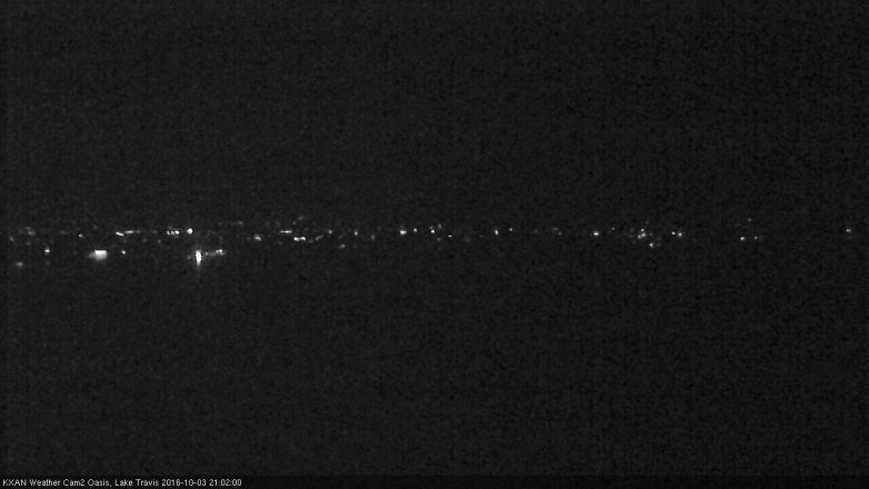 Lake Travis webcam, October 3, 2016 8:25 PM CT