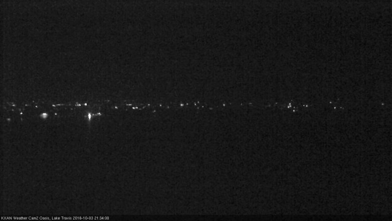 Lake Travis webcam, October 3, 2016 8:40 PM CT