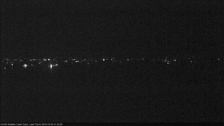 Lake Travis webcam, October 3, 2016 8:50 PM CT