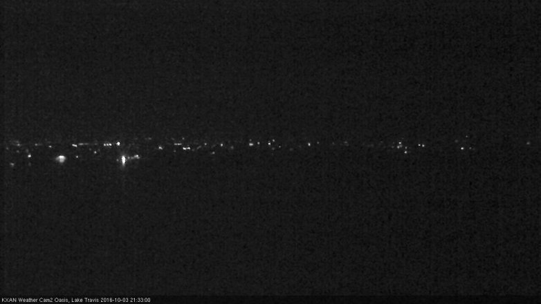 Lake Travis webcam, October 3, 2016 9:00 PM CT