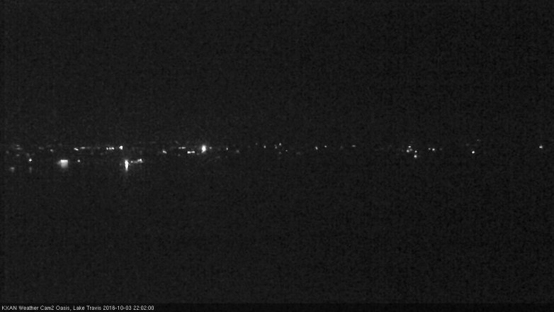 Lake Travis webcam, October 3, 2016 9:15 PM CT