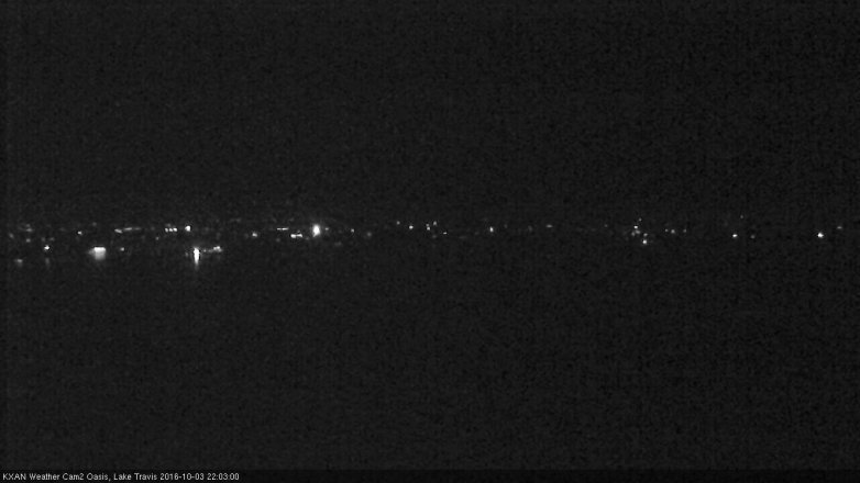 Lake Travis webcam, October 3, 2016 9:20 PM CT