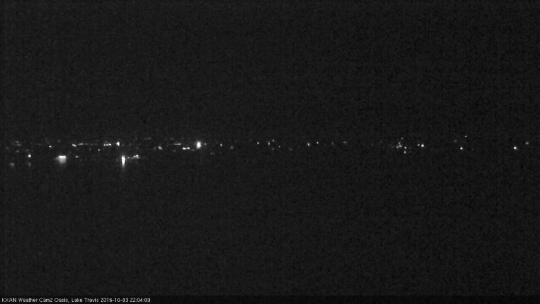 Lake Travis webcam, October 3, 2016 9:25 PM CT
