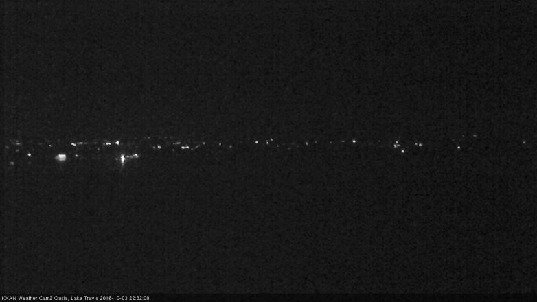 Lake Travis webcam, October 3, 2016 9:35 PM CT