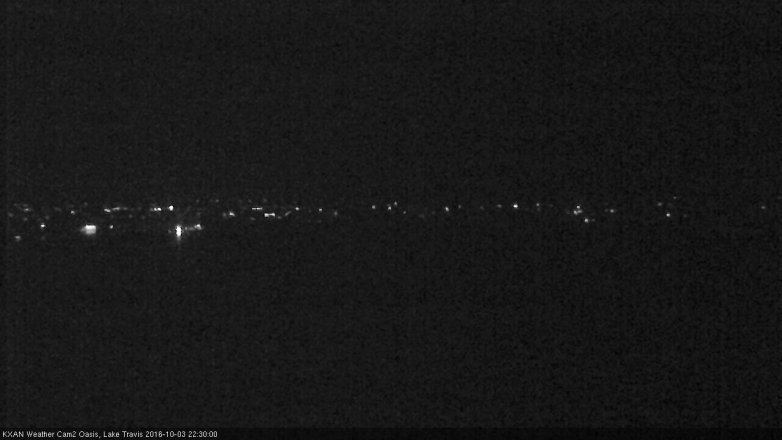Lake Travis webcam, October 3, 2016 9:40 PM CT