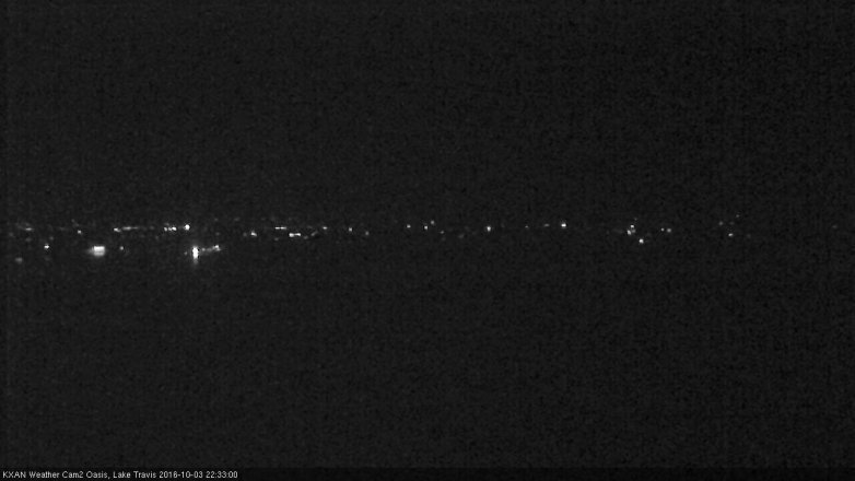 Lake Travis webcam, October 3, 2016 9:45 PM CT