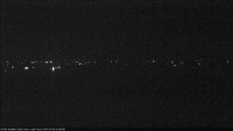 Lake Travis webcam, October 3, 2016 10:10 PM CT