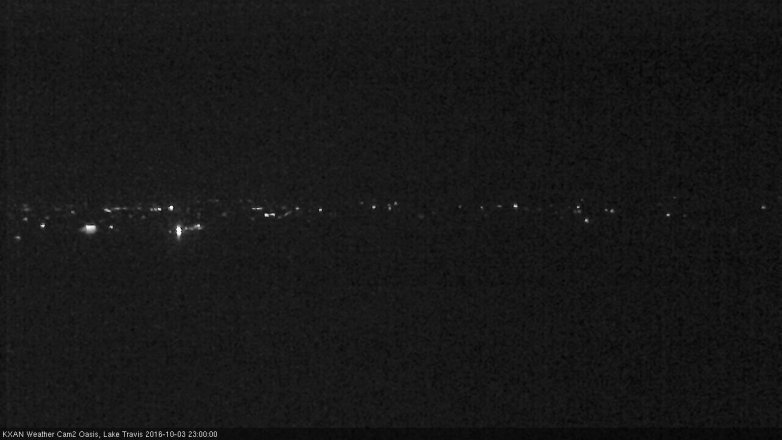 Lake Travis webcam, October 3, 2016 10:30 PM CT