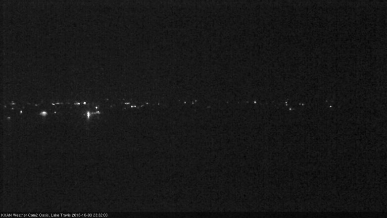 Lake Travis webcam, October 3, 2016 10:35 PM CT