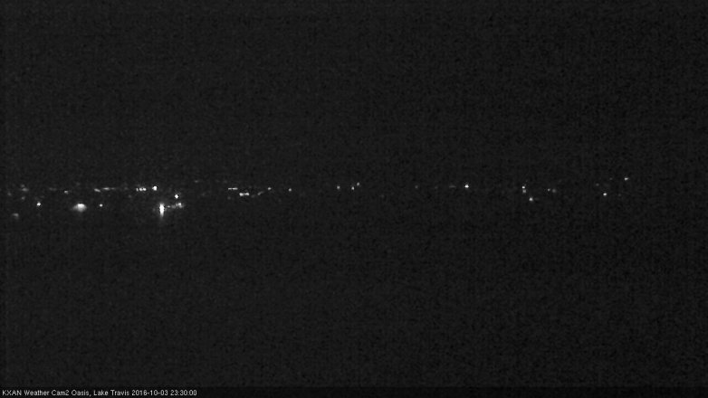 Lake Travis webcam, October 3, 2016 10:55 PM CT