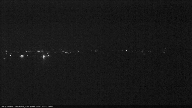 Lake Travis webcam, October 3, 2016 11:00 PM CT