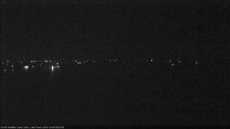 Lake Travis webcam, October 3, 2016 11:30 PM CT