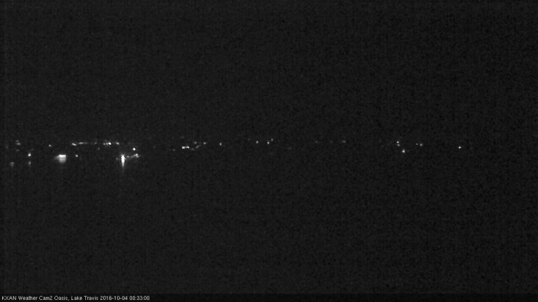 Lake Travis webcam, October 3, 2016 11:45 PM CT
