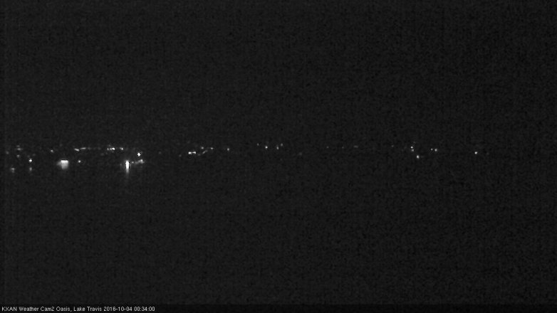 Lake Travis webcam, October 3, 2016 11:50 PM CT