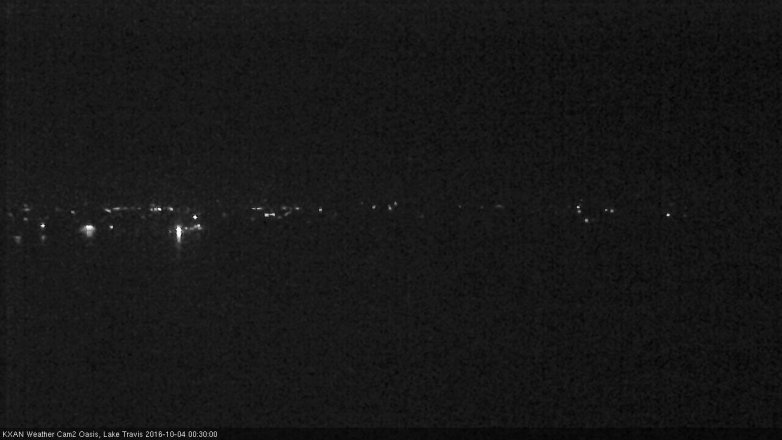 Lake Travis webcam, October 3, 2016 11:55 PM CT