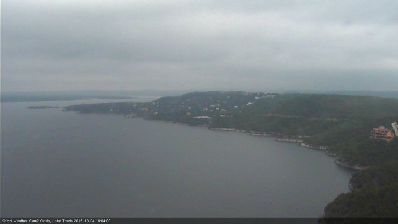 Lake Travis webcam, October 4, 2016 9:10 AM CT