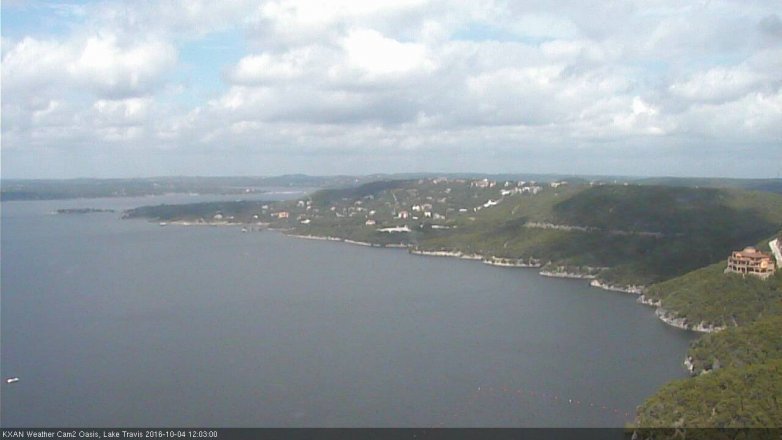 Lake Travis webcam, October 4, 2016 11:35 AM CT
