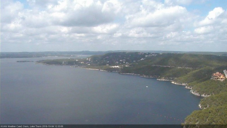 Lake Travis webcam, October 4, 2016 11:45 AM CT