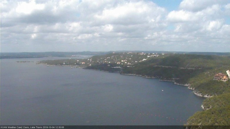 Lake Travis webcam, October 4, 2016 12:00 PM CT