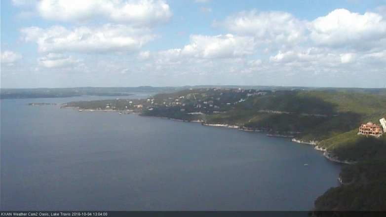 Lake Travis webcam, October 4, 2016 12:25 PM CT