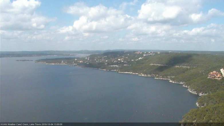 Lake Travis webcam, October 4, 2016 12:30 PM CT