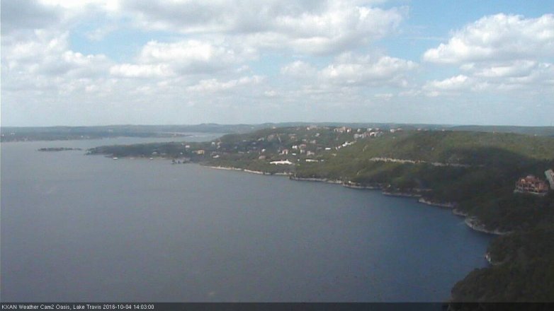 Lake Travis webcam, October 4, 2016 1:10 PM CT