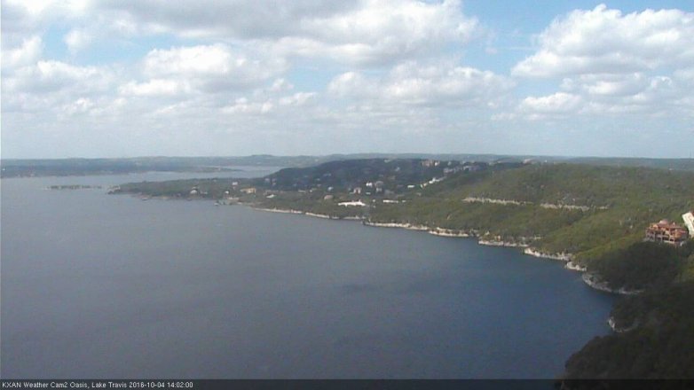 Lake Travis webcam, October 4, 2016 1:15 PM CT