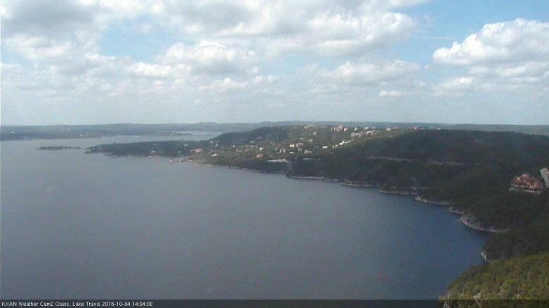 Lake Travis webcam, October 4, 2016 1:20 PM CT
