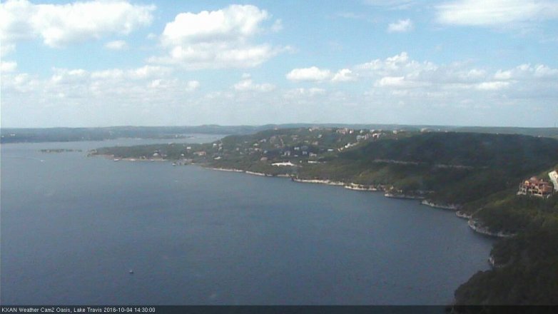 Lake Travis webcam, October 4, 2016 1:45 PM CT