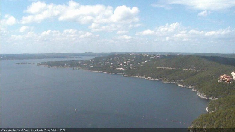 Lake Travis webcam, October 4, 2016 1:55 PM CT