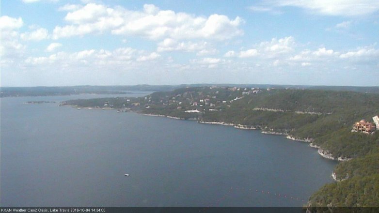 Lake Travis webcam, October 4, 2016 2:05 PM CT