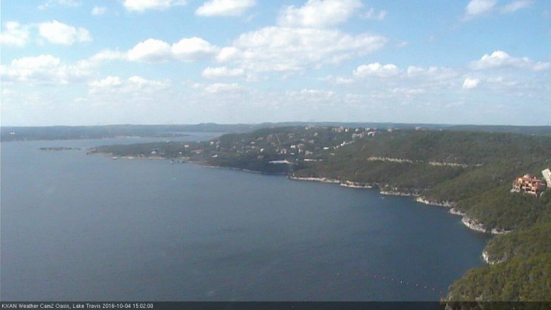 Lake Travis webcam, October 4, 2016 2:10 PM CT