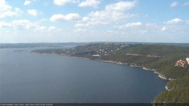 Lake Travis webcam, October 4, 2016 2:15 PM CT