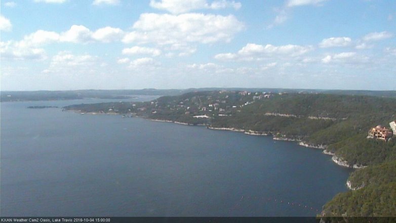 Lake Travis webcam, October 4, 2016 2:20 PM CT