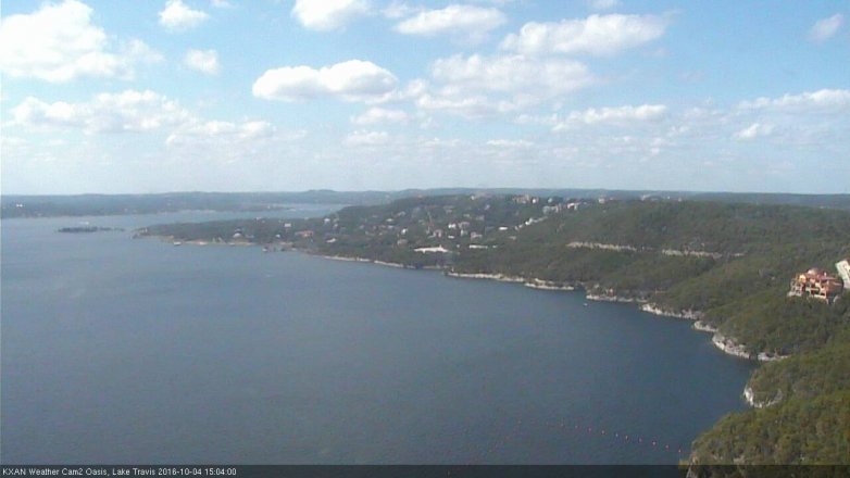 Lake Travis webcam, October 4, 2016 2:25 PM CT