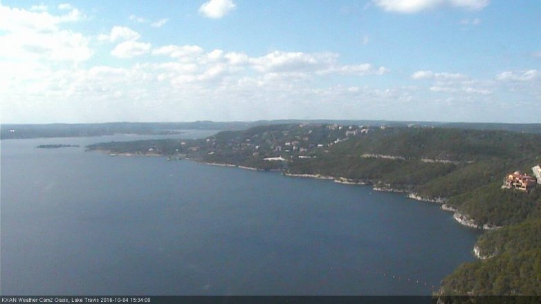 Lake Travis webcam, October 4, 2016 2:55 PM CT
