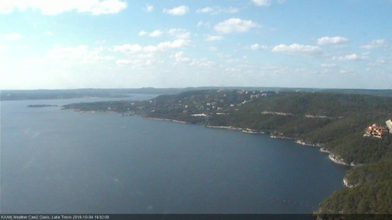 Lake Travis webcam, October 4, 2016 3:05 PM CT