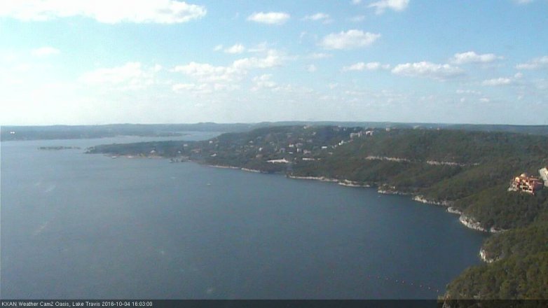 Lake Travis webcam, October 4, 2016 3:15 PM CT