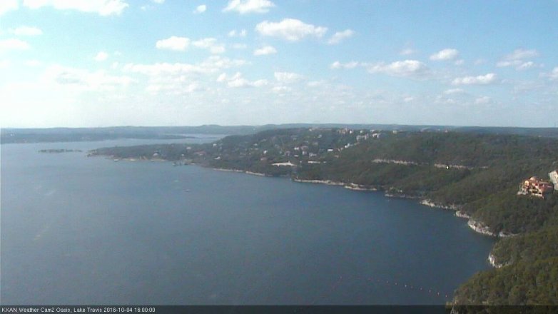Lake Travis webcam, October 4, 2016 3:20 PM CT
